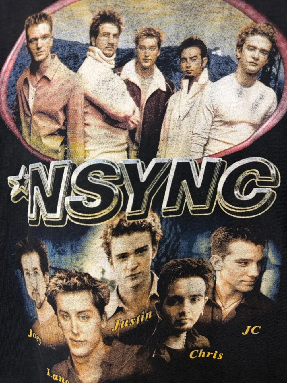 *NSYNC VINTAGE Bye Bye Bye Tour Concert Tee Black Cotton size XL - Picture 3 of 8